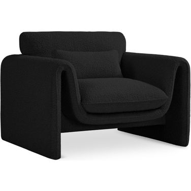 Stylus Boucle Fabric Chair In Black