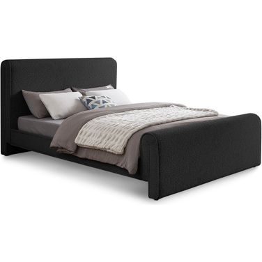 Stylus Boucle Fabric King Bed In Black