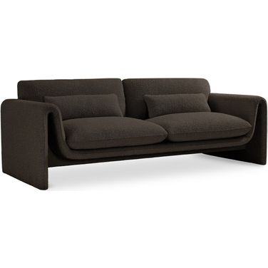 Stylus Boucle Fabric Sofa In Brown