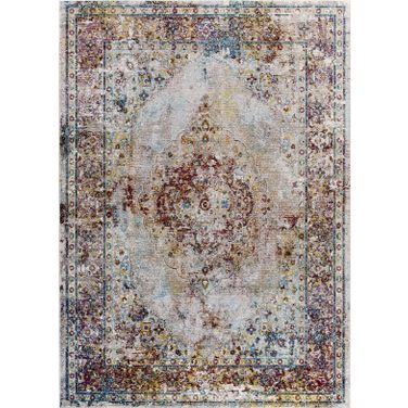 Success Multicolor Merritt Transitional Distressed Floral Persian Medallion 5x8 Area Rug