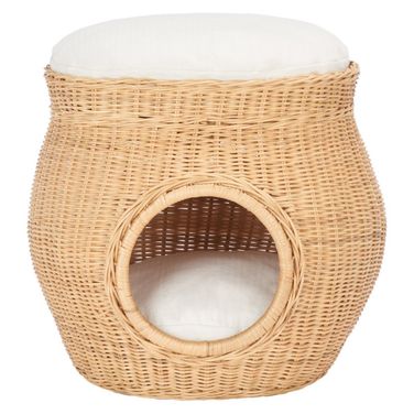 Suli Cat Bed with Cushion in White