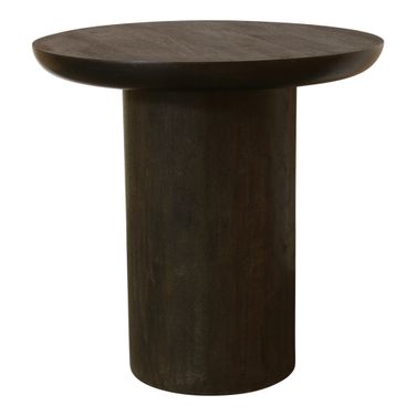 Sullivan 24 Inch Solid Wood Round End Table In Dark Brown
