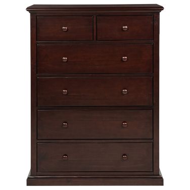 Sumerlin 6-Drawer Bedroom Chest of Drawers In Cappuccino