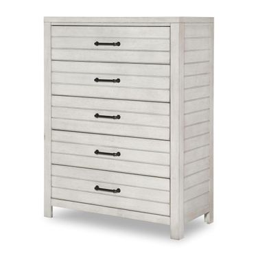Summer Camp 5 Drawer Chest In Stone Gray
