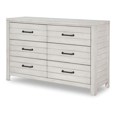 Summer Camp 6 Drawer Dresser In Stone Gray