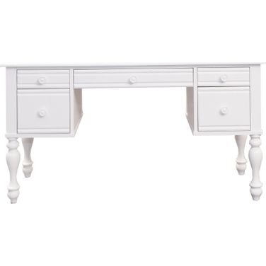Summer House Vanity Desk In Oyster White and Navy