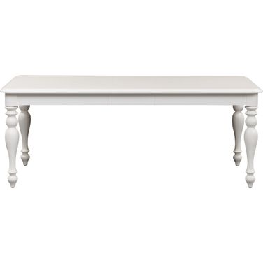 Summer House Extendable Rectangular Leg Table In Oyster White