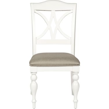 Summer House Slat Back Side Chair set of 2 In Oyster White