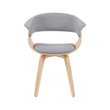 Summer Upholstered Dining Chair In Grey and Oak