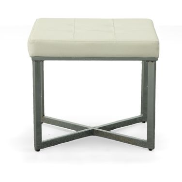 Summer Vanity Bench In White and Chrome