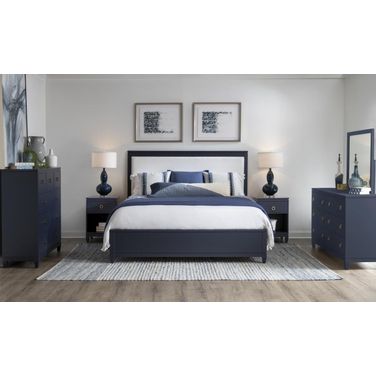 Summerland Complete Youth Panel Bedroom Set In Inkwell Blue