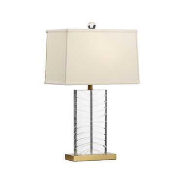 Summerset Crystal Lamp In Clear and Gold