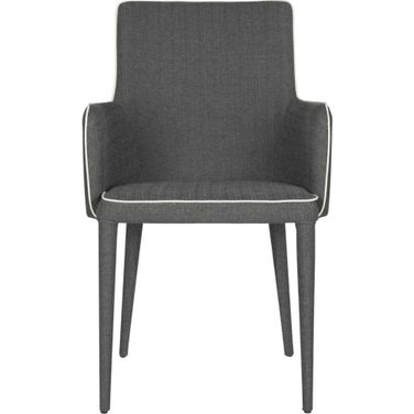 Summerset Grey and White Arm Chair