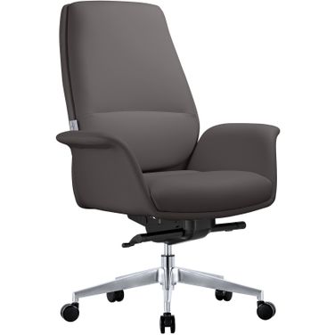 Summit Series Office Chair In Grey Leather