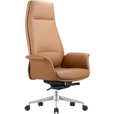 Summit Series Tall Office Chair In Acorn Brown Leather