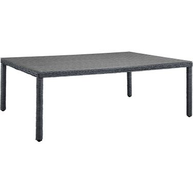 Summon Gray 90 Inch Outdoor Patio Dining Table