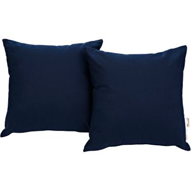 Summon Navy 2 Piece Outdoor Patio Sunbrella Pillow Set