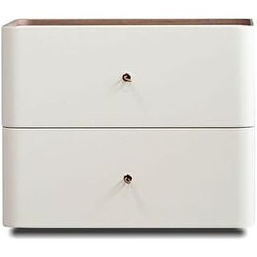 Sumu 2-Drawer Side Table In Cream