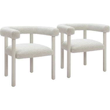 Sunbath Dining Chair Set of 2 In White
