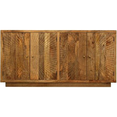 Turlock Sunbright Hand-carved 4 Door Sideboard In Natural