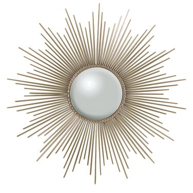 Sunburst Mirror with Security In Nickel