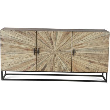 Sunburst Sideboard In Reclaimed Brown Wood