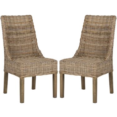 Suncoast Natural Rattan Arm Chair Set of 2