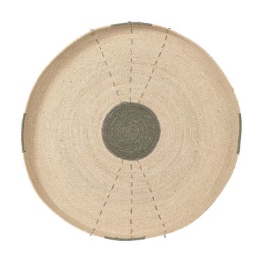 Sundial Seagrass Round Wall Art In Teal