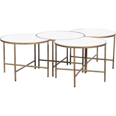 Sundries Bunching Cocktail Tables In Gold