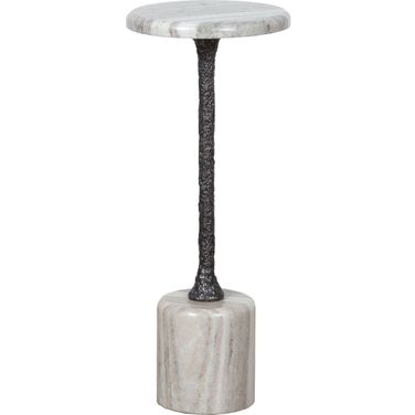 Sundries Fleur Drink Table In Black and Warm Grey