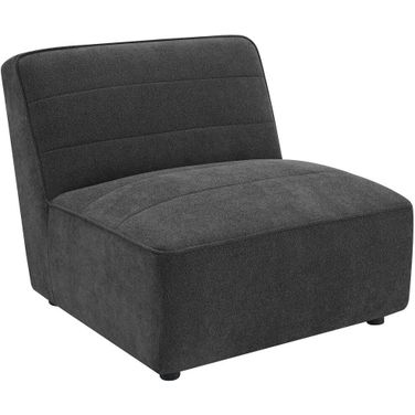 Sunny Upholstered Armless Chair Dark Charcoal