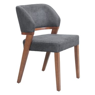 Sunobu Dining Chair Set of 2 In Azure Gray and Walnut