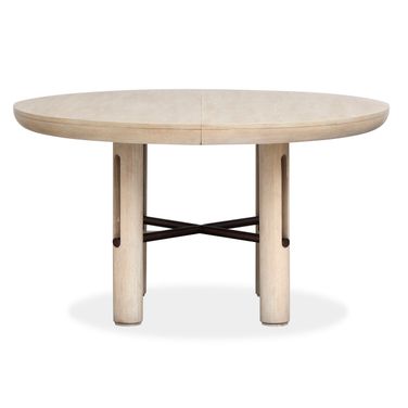 Sunset Cove Extendable Round Dining Table In Sanibel Brown