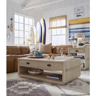 Sunset Cove Occasional Table Set In Sanibel Brown