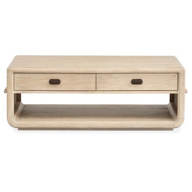 Sunset Cove Rectangular Cocktail Table With Casters In Sanibel Brown