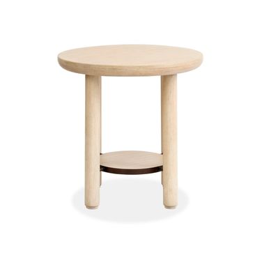 Sunset Cove Round End Table In Sanibel Brown