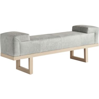 Sunset Key Abbott Leather Bench In Champagne