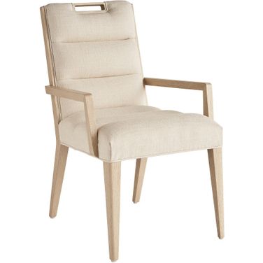 Sunset Key Aiden Channeled Upholstered Arm Chair In Sand Drift