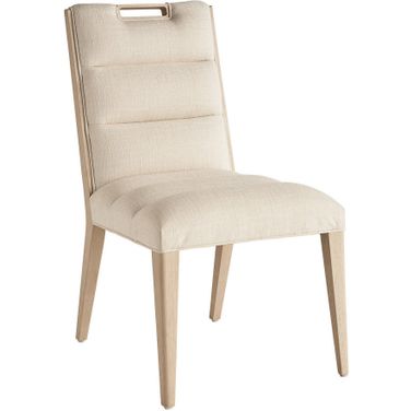 Sunset Key Aiden Channeled Upholstered Side Chair In Sand Drift