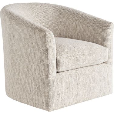 Sunset Key Candice Swivel Chair In Champagne and White Oak