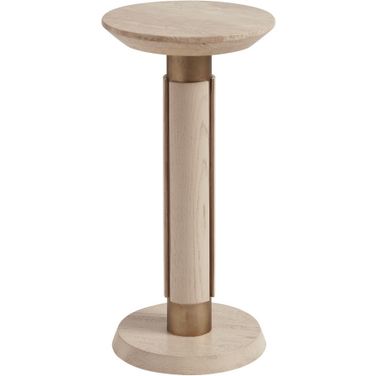 Sunset Key Carver Accent Table In Sand Drift