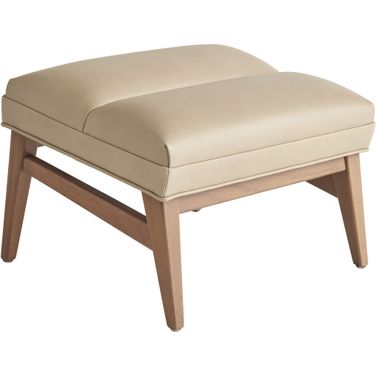 Sunset Key Hayley Leather Ottoman In Champagne