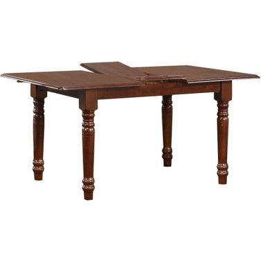Sunset Trading Andrews 60 Inch Rectangular Extendable Butterfly Leaf Dining Table In Chestnut Brown