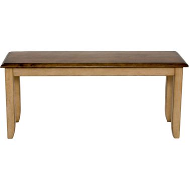 Sunset Trading Brook Bench in Wheat with Pecan Seat