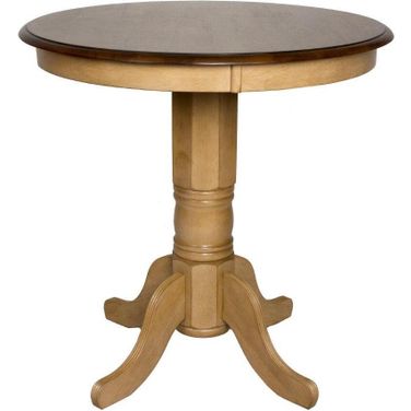 Sunset Trading Brook Round Pub Pedestal Dining Table