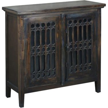 Sunset Trading Cottage 39 Inch Carved 2 Door Cabinet In Brown