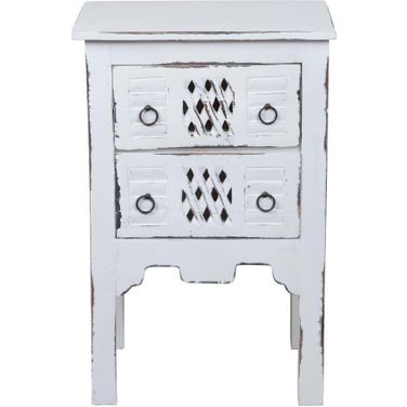 Sunset Trading Cottage Whitewashed End Table