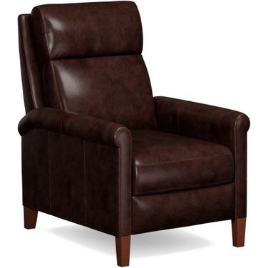 Sunset Trading Ethan Pushback Leather Recliner Light Gray
