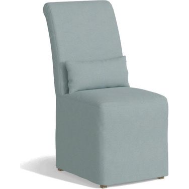 Sunset Trading Newport Slipcovered Dining Chair Stain Resistant Performance Fabric Ocean Blue