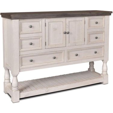 Sunset Trading Rustic French Dresser In White and Brown